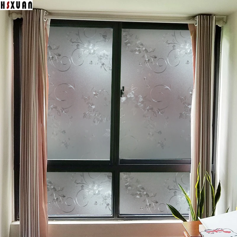 WSGYA Film de Couverture de fen/être givr/é sans Colle Autocollant de fen/être /électrostatique /étanche 45x50 cm comme indiqu/é