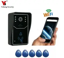 Yobang Security WiFi Door Monitor wireless Video Door Phone Recording Doorbell Intercom Wifi RFID Access Waterproof Camera