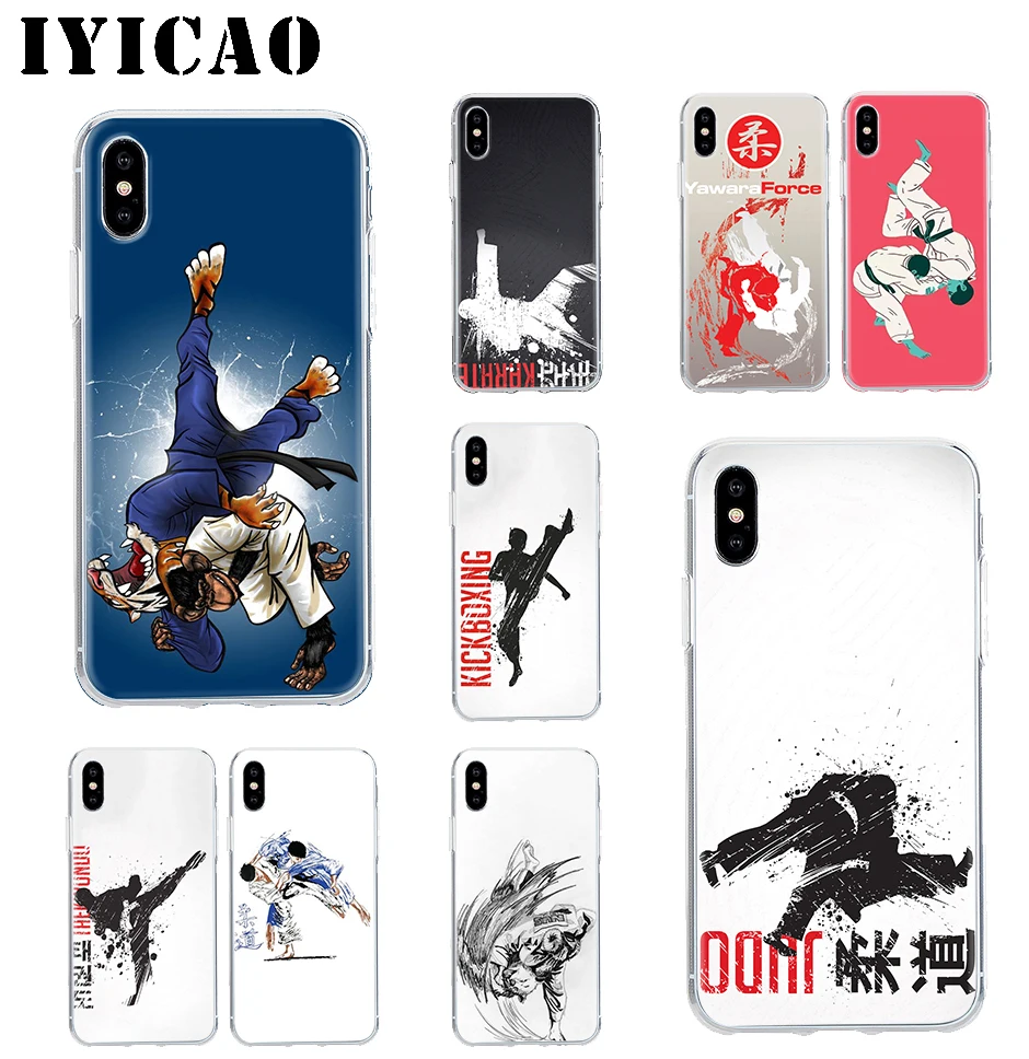 IYICAO Judo Жесткий Чехол для iPhone 4 4S 5 5S Se 6 7plus 8 8Plus X XS MAX XR 6s Plus 11 pro max|Чехлы-накладки| |