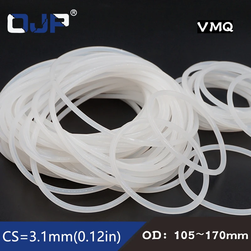 White Silicon Ring Silicone O Ring 3 1mm Thickness Od 105 110 1 130 135 140 150 170mm Rubber O Ring Seal Gasket Oring Washer Gaskets Aliexpress