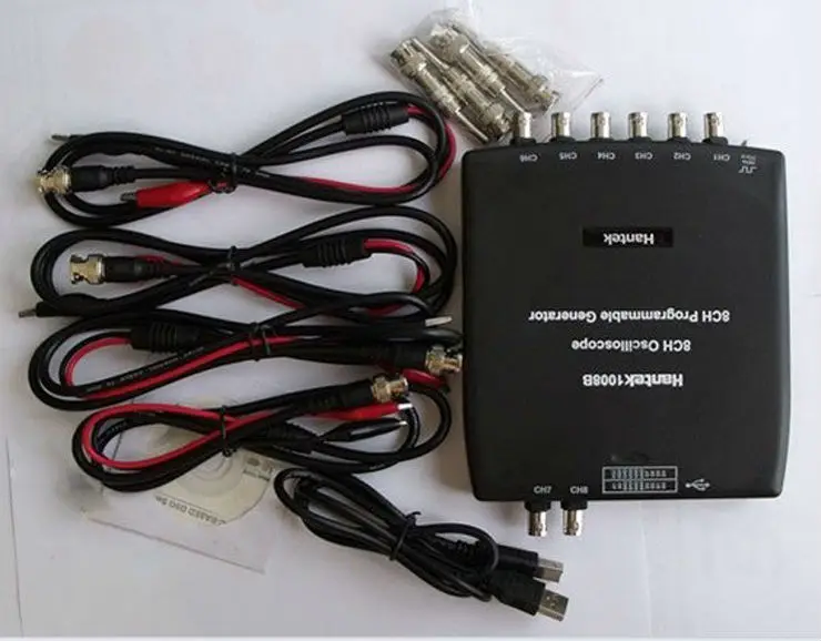 Для Hantek 1008A 8CH осциллограф для ПК/DAQ/8CH генератор 2. 4MSa/s 12 бит 10мв/div до 5В/div Входная