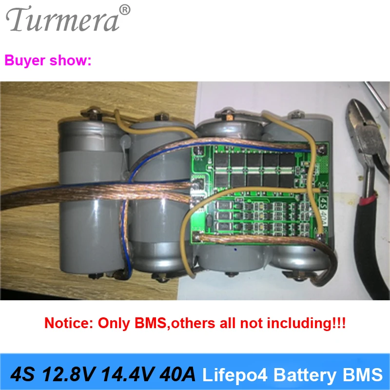 4S 40A 12.8V 14.4V 18650 LiFePO4 BMS lithium iron battery protection board with equalization start drill StandardBalance08