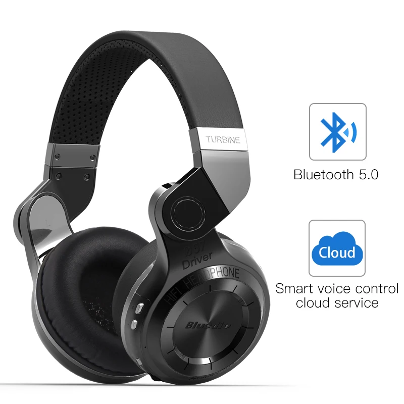 Bluedio оригинальным T2 Bluetooth Беспроводной складные наушники Встроенный микрофон 3D звук гарнитуры для сотового телефона xiaomi samsung - Цвет: New version black