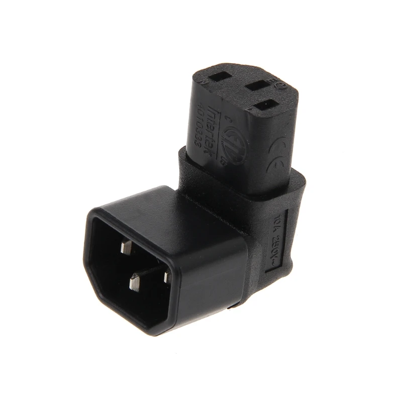 

IEC 320 C14 Male To C13 Female 3-Pin Down Angled AC Power Plug Converter Adapter