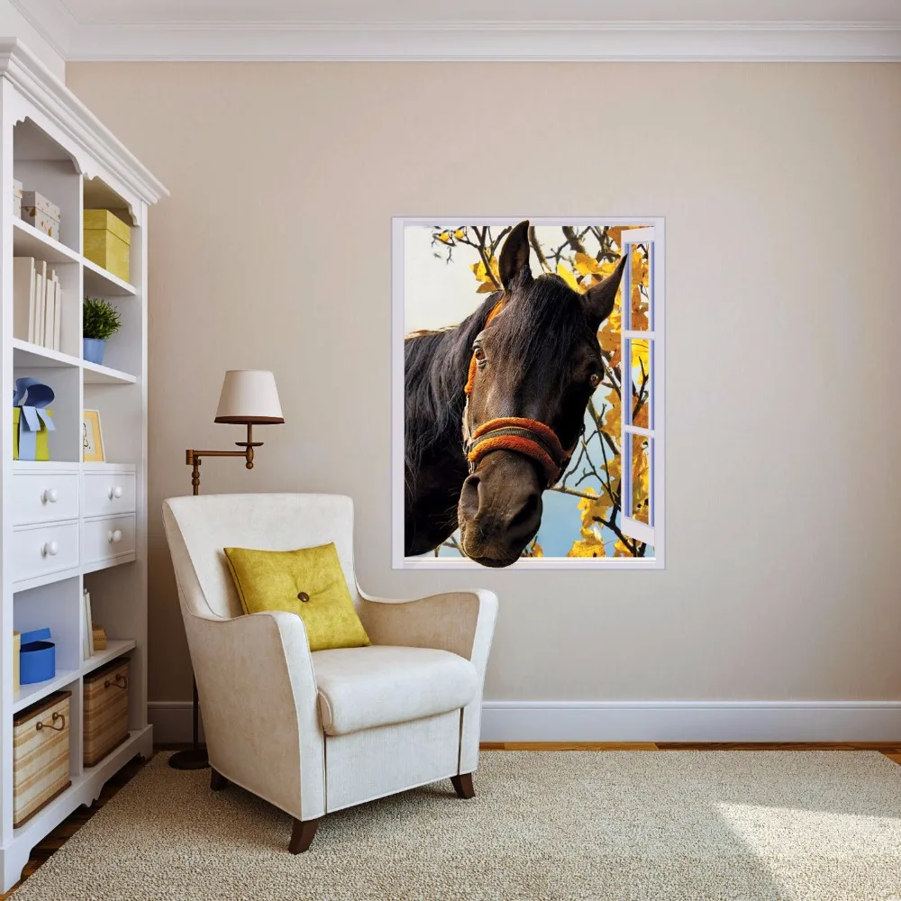 Free shipping 3D Horse Out of Window Wall Decal Art Photo waterproof Removable Wallpaper Forest Mural Sticker Vinyl Home Decor: Cheap Wall Stickers, Buy Directly from China Suppliers:Free shipping 3D Horse Out of Window Wall Decal Art Photo waterproof Removable Wallpaper Forest Mural Sticker Vinyl Home Decor
Enjoy ✓Free Shipping Worldwide! ✓Limited Time Sale ✓Easy Return.