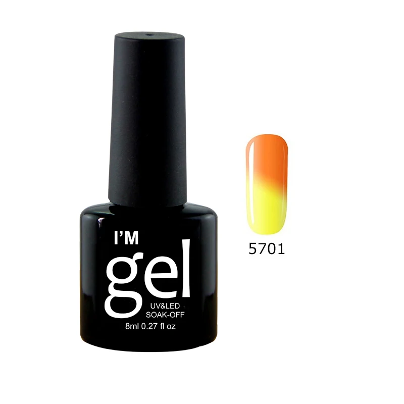 Гель-лаки для ногтей Verntion, 8 мл, замочить от изменения температуры, цвет, Длительное Действие, термо УФ-гель, гибридный гвоздь, Гель-лак для ногтей, набор - Цвет: 5701