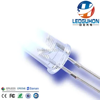 

5mm round led white light with water clear lens for street lights