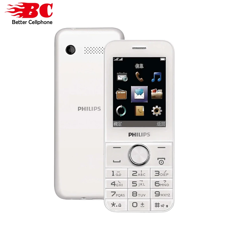 Original Philips E131X Cell Phone 2.4 Inch GSM 2G 1000mAh LED flashlight Dual Sim Card Keyboard Big Battery 240x320P FM radio | Мобильные