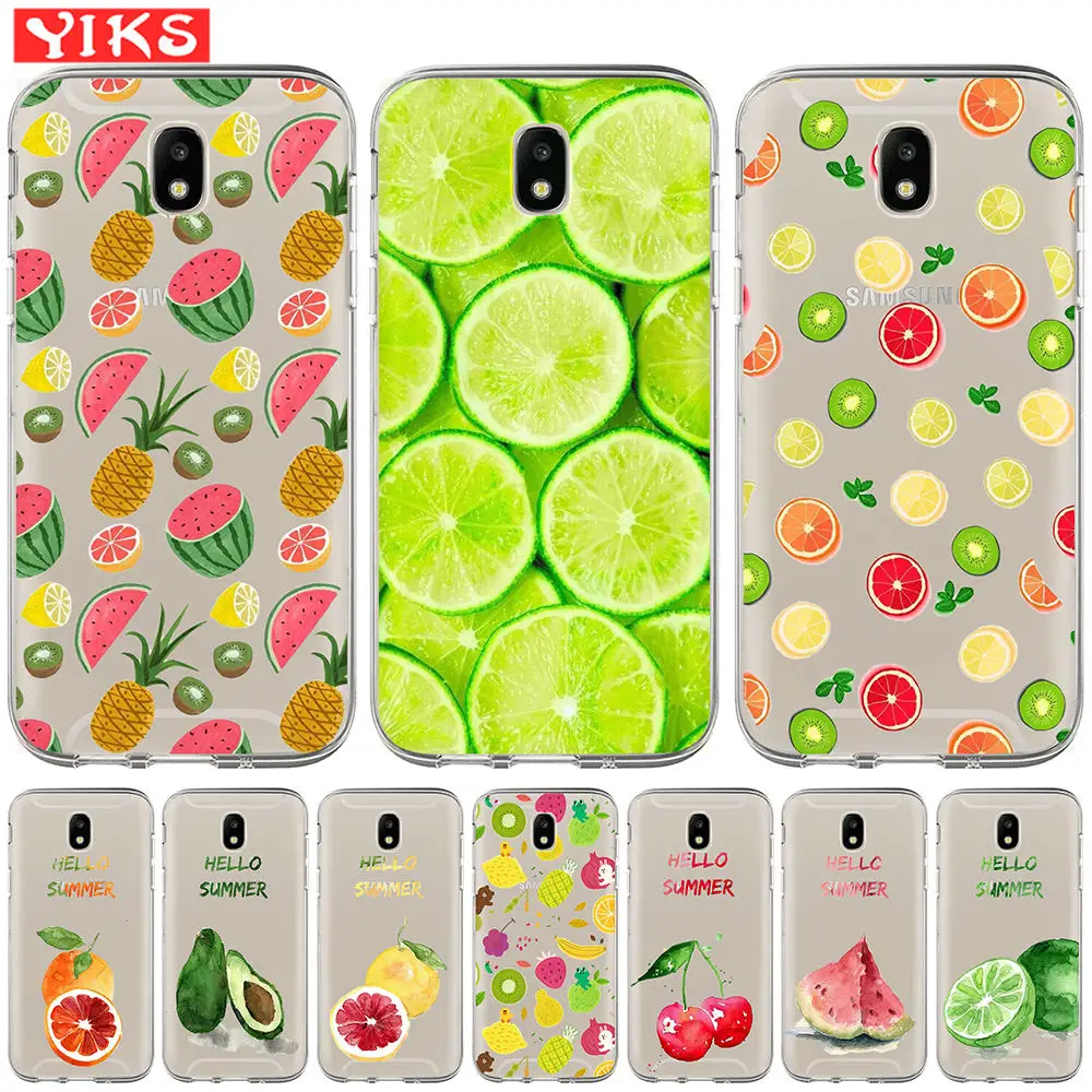 

Fruit Case For Samsung Galaxy J3 J5 J7 2015 2016 2017 J2 Prime G530 Cover Silicone Soft TPU Summer Transparent Case Capinha Etui