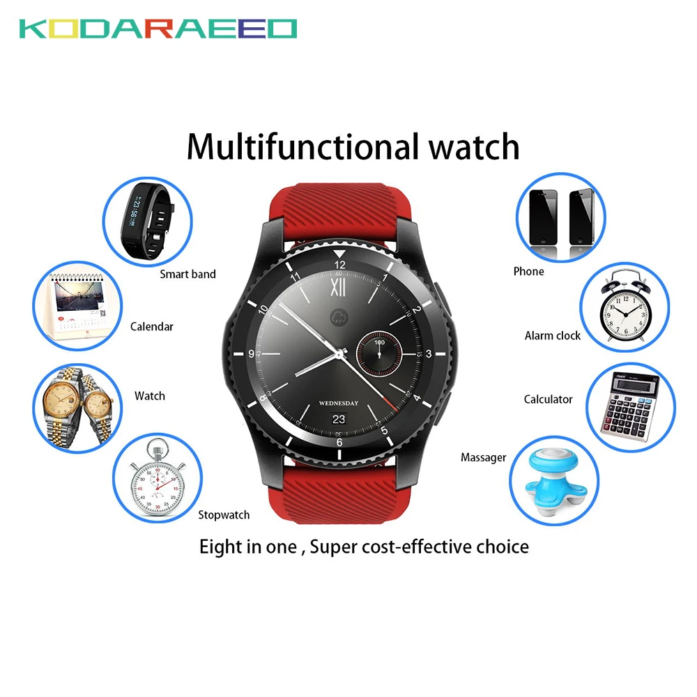 

G8 Smart Watch with Heart Rate tracker Monitor Bluetooth Blood pressure WristWatch SIM Card Smartwatch for Android ios Phones