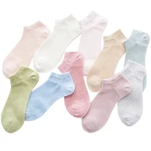 Новое поступление, модные женские носки, 5 пар повседневные Летние Стильные короткие носки для девочек сетчатые тонкие дышащие носки Meia Sox Calcetines