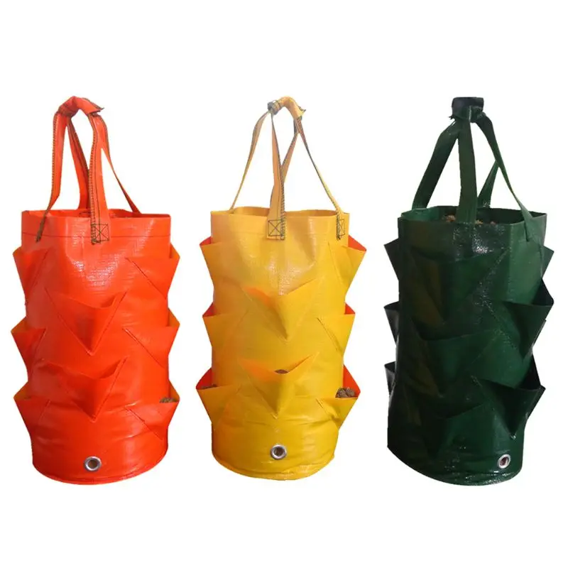

3 Gallon Strawberry Planting Bag Garden Leaf Air Plant Planting Bag Environmental Protection Breathable Home Gardening Accessory