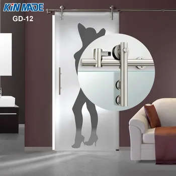 

KIN MADE GD-12 Stainless steel 304 glass sliding door full set hardware (satin finish)