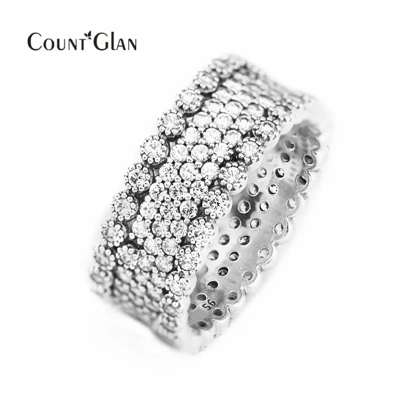 

wholesale Original 925 Sterling Silver Rings European Style Jewelry Lavish zircon Ring For Women Fashion Charms