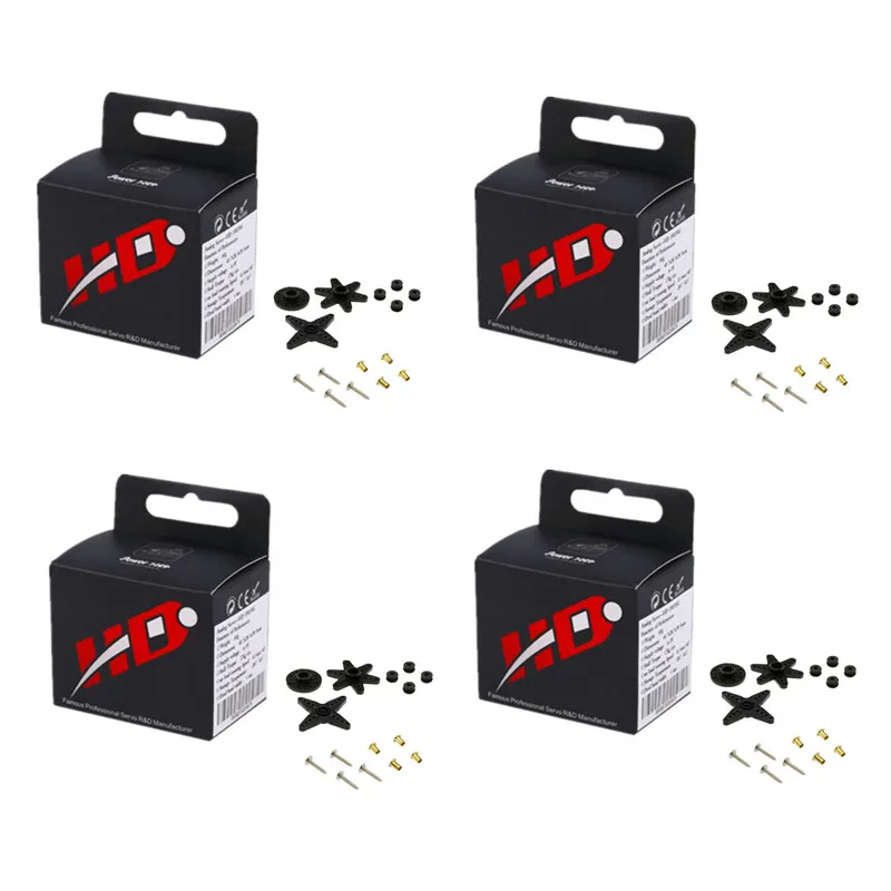 

4pcs Orginal Power HD High Torque 60G Standard Servo HD-1501MG Steering Analog Servos Metal Gear 17KG For Car Robot RC Airplane