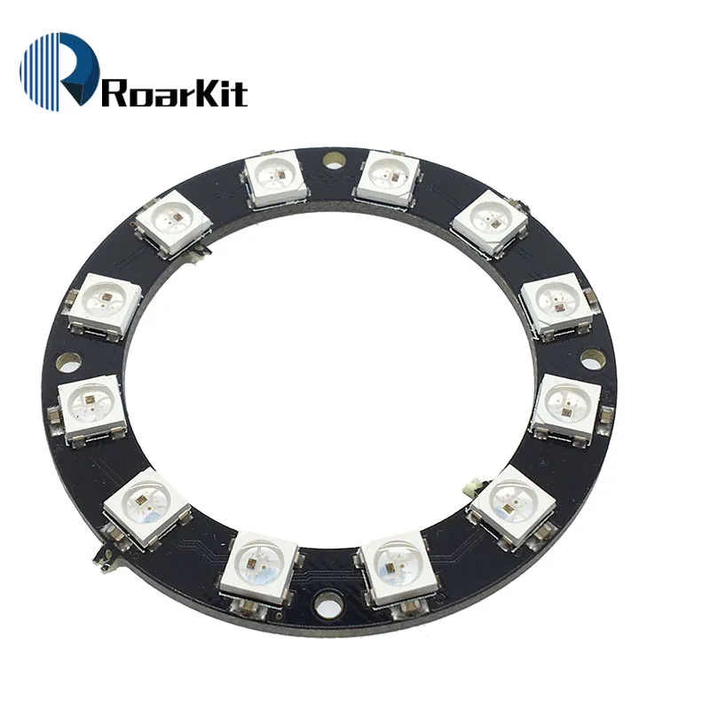RGB LED Ring 12 Bits LEDs WS2812 5050 Lamp Light with Integrated Drivers | Электронные компоненты и