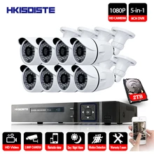 HD-TVI 8CH 1080 P 2.0MP система камер безопасности 8*1080 P 3000TVL День ночного видения CCTV Домашняя безопасность 1 ТБ HDD или 2 ТБ HDD