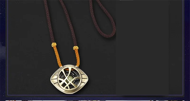 Фильм Мстители 3 Доктор Стрэндж глаз Agamotto реквизит амулет серебристое ожерелье кулон Косплэй детали костюма