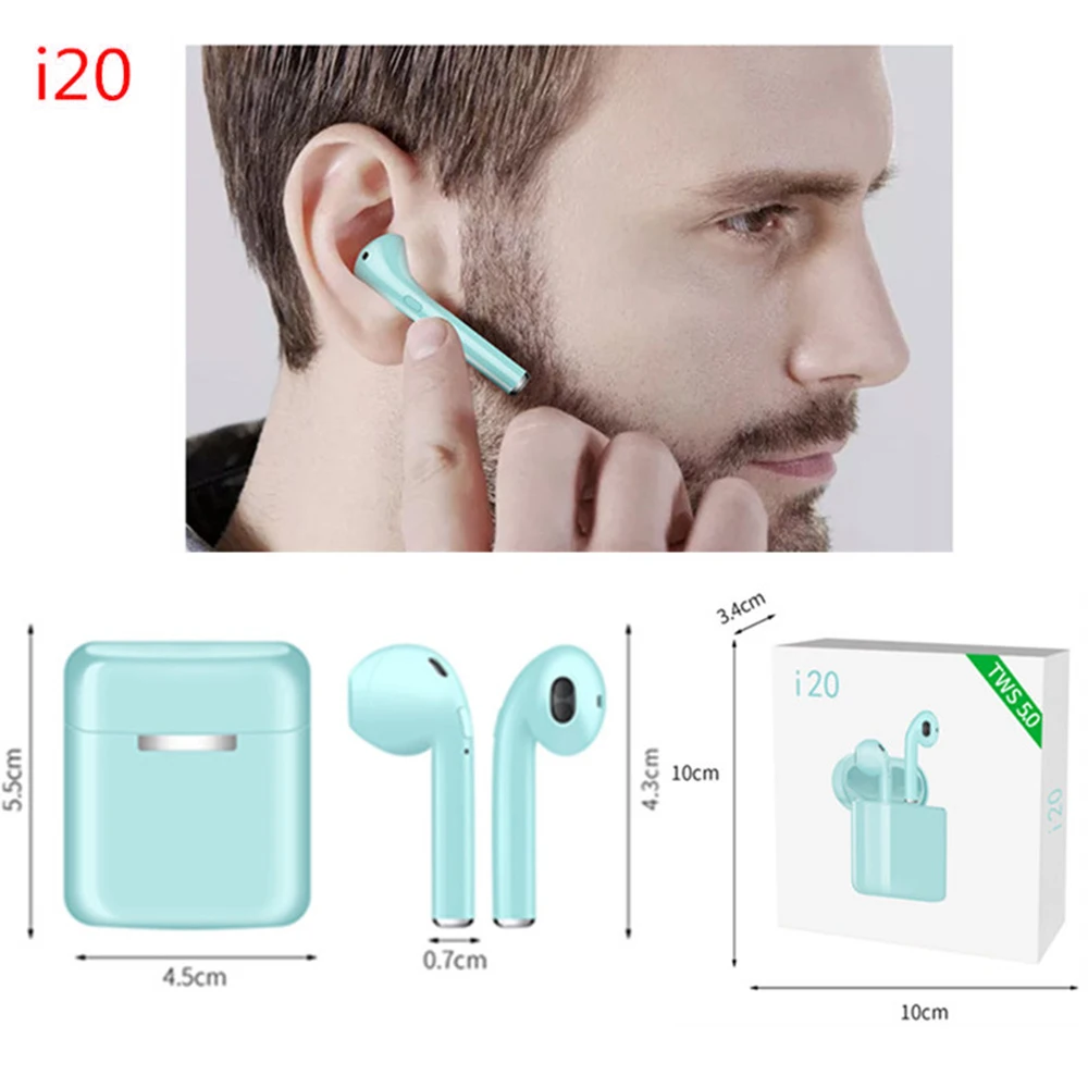 I20 tws 5 0 беспроводные наушники Bluetooth с микрофоном стерео гарнитуры тяжелый басовый
