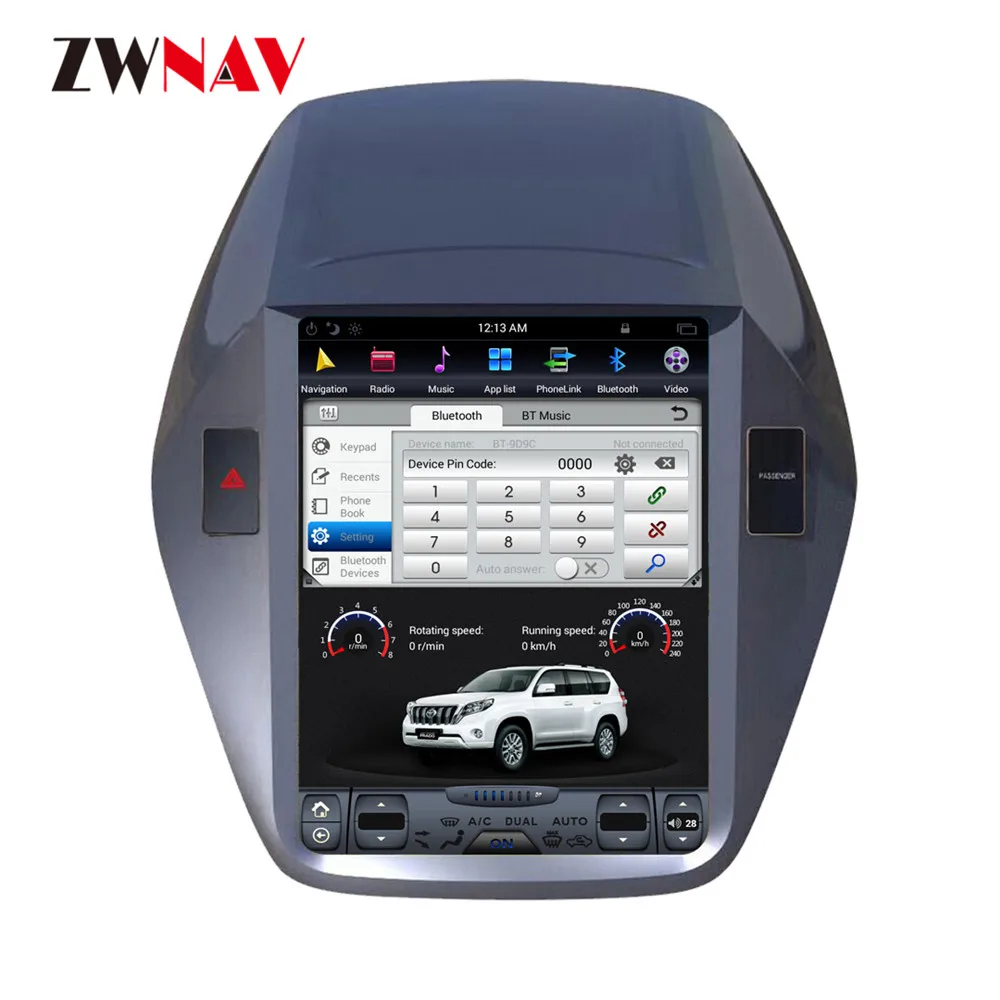 ZWNVA Tesla ips экран Android 7,1 автомобильный без CD dvd-плеер радио gps навигация для HYUNDAI IX35 2009 2010 2011 2012- головное устройство