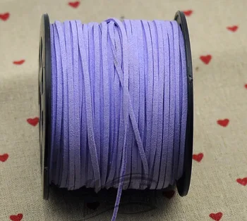 

1pc/lot DIY jewelry accessories, 2.5X1.5 Shallow purple South Korea plush leather cord 100 yards free shipping