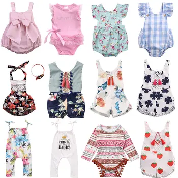 

2018 Flower Baby Girls Clothing Newborn Baby Girl Floral Rompers Long Sleeve Jumpsuit Playsuit Summer BabY Girls Clothes