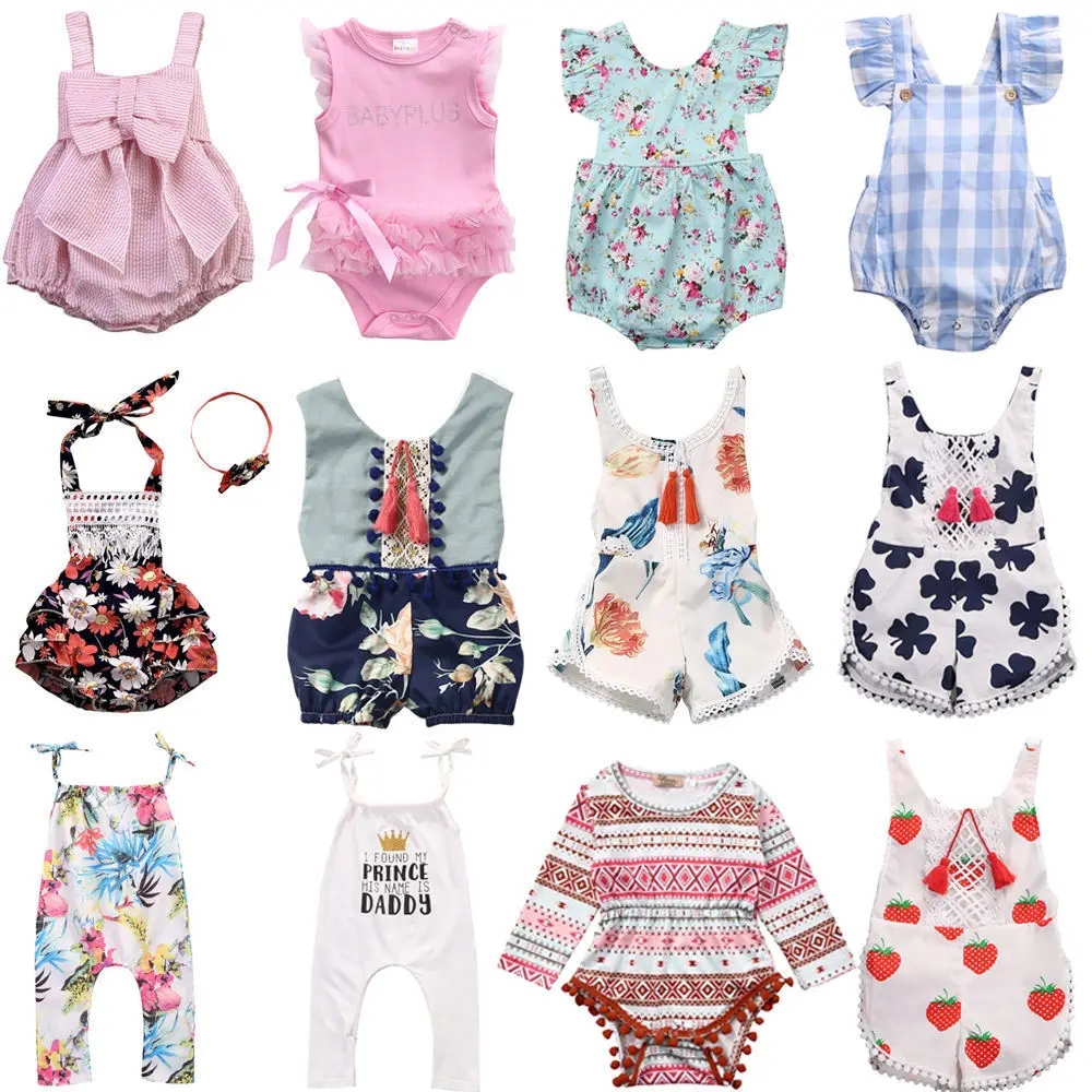 Vêtements à fleurs pour bébés filles | 2018, barboteuse à fleurs, combinaison à manches longues, tenue d'été pour bébés filles