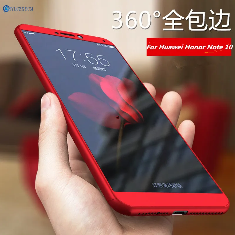 KIYLCZXYCM 360 Full Body Coverage Phone Case For Huawei Honor Note 10 case Hard Protective Cover for Note10+Tempered Glass |