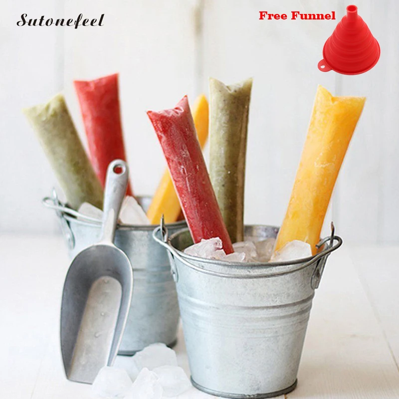 Us 9 6 36 Off 100pcs Ice Pop Bags With Funnel Diy Popsicle Maker Zip Lock Er Cream Makers Molds In From Us 9 6 36 Off 100pcs Ice Pop Bags With Funnel Diy Popsicle Maker Zip Lock Er Cream Makers Molds In From