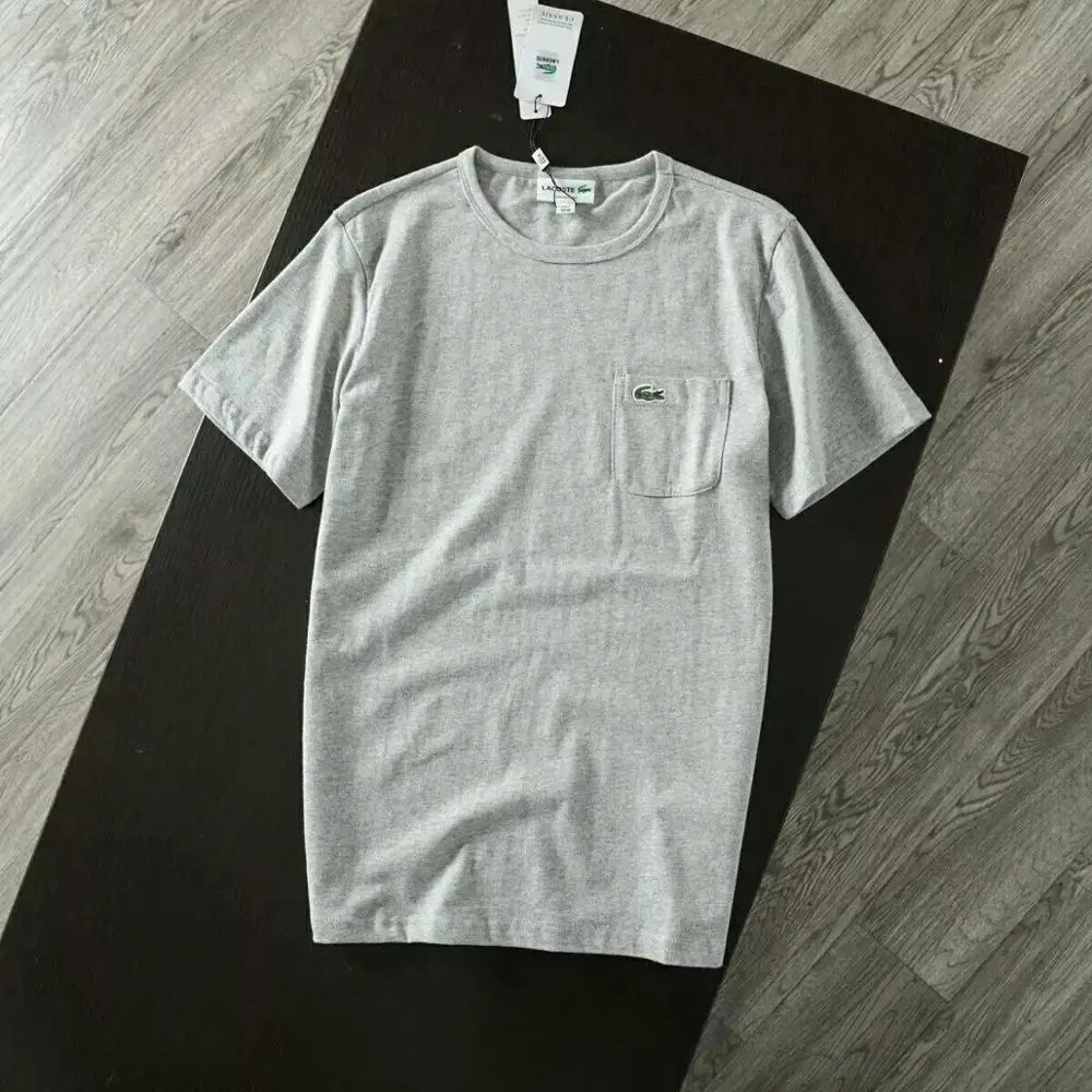 Lacostelegend mens T Shirt classic summer cotton fitness Short Sleeve Tees Casual Classical Style lacostw ropa deportiva hombre