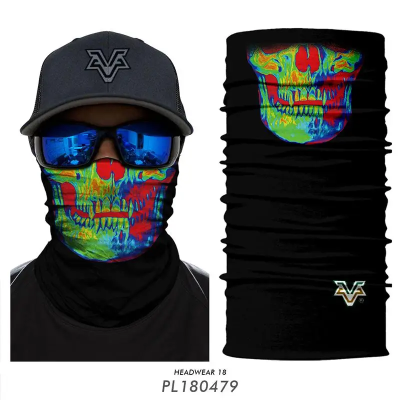 

3D Magic Mascara de Halloween Cuello Polar Skiing Braga Cuello Mujer Hallowmas Bandana Hombre Outdoor Neck Tube All Saints' Day
