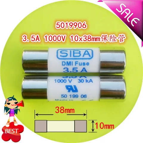 

Fuse 5019906 3.5A DMI 1000V 10x38mm Fuses