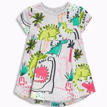 Детская одежда платье с короткими рукавами для девочек летнее платье 6 шт./партия