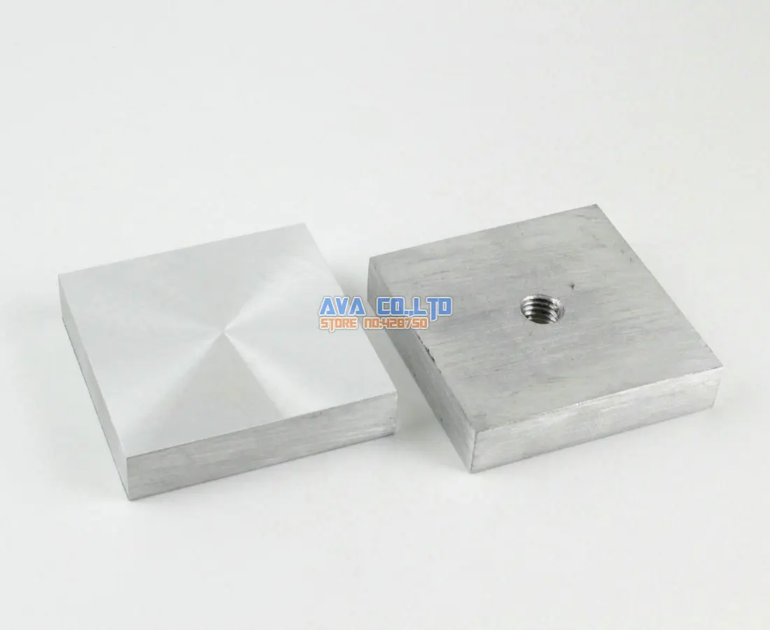 4 Pieces 45mm Aluminum Disc Glass Table Top Adapter Attach Square