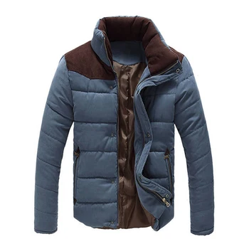

Thicken Men Coat New Fashion Peach-skin-like Cotton-padded Male Outwear Clothing Winter Warm Casual Mens Jackets MY004