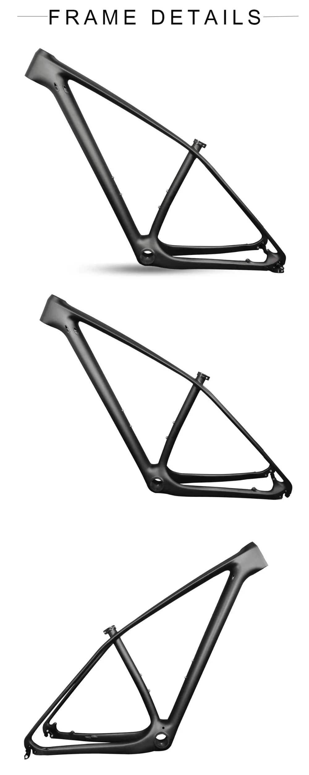 Top Hug in stock! Full carbon mountain bike frame 29er/27.5er MTB frame UD matte 15" 17" 19" 21" custom painting XDB DPD  available 2