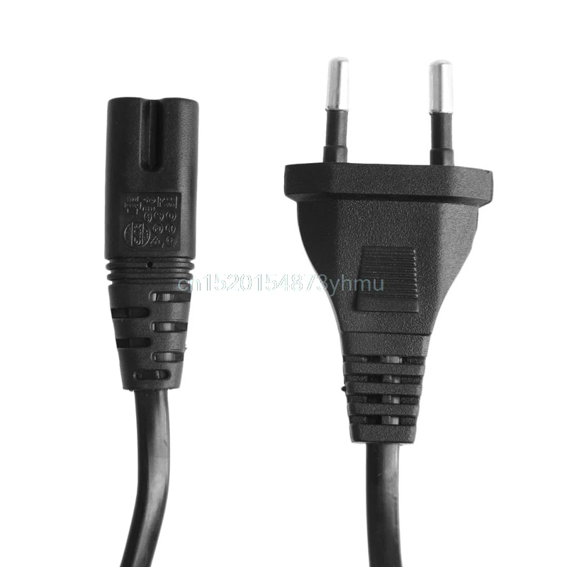 Короткие C7 для ЕС Европейский 2-контактный разъем AC Мощность кабель Ведущий шнура 1,5 м 5Ft Рисунок 8