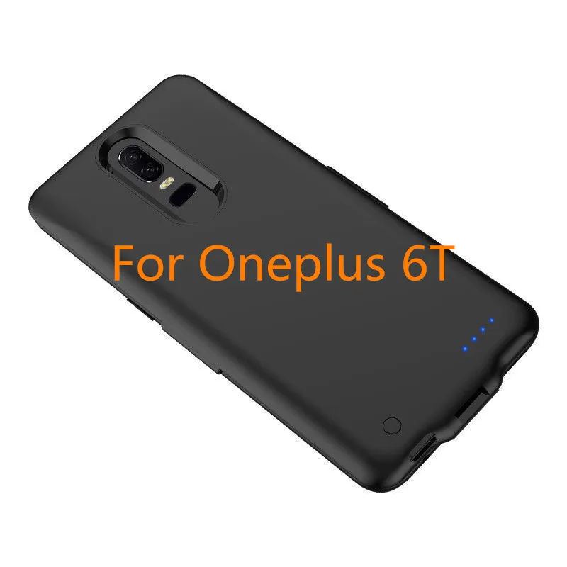 Чехол для зарядки аккумулятора s для Oneplus 6 T, чехол для аккумулятора 6500 мАч, портативный внешний аккумулятор, чехол для Oneplus 6, чехол для зарядки телефона - Цвет: Black for Oneplus 6T