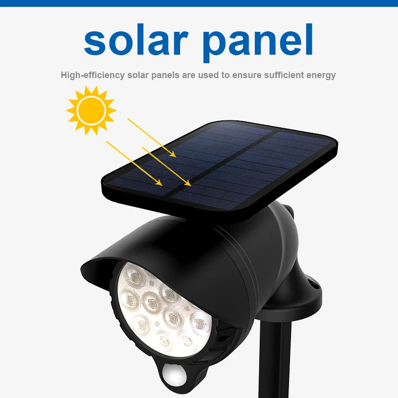 

Solar Powered Lamp 12 LEDs In-Ground Light Waterproof Landscape Wall Light for Outdoor Garden QJS Shop