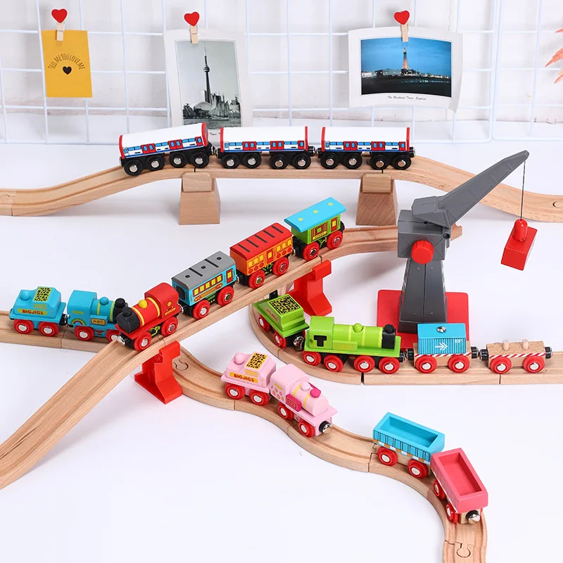 

Wooden Railway Magnetic Train Car Truck Accessories Toy For Kids Educational Fit With DIY Track T-homas Children's Gifts