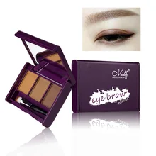 Menow глаз макияж бровей порошок 3 цвета водонепроницаемый длительный кофе Коричневый Серый Тень для бровей восковая Палетка MN098