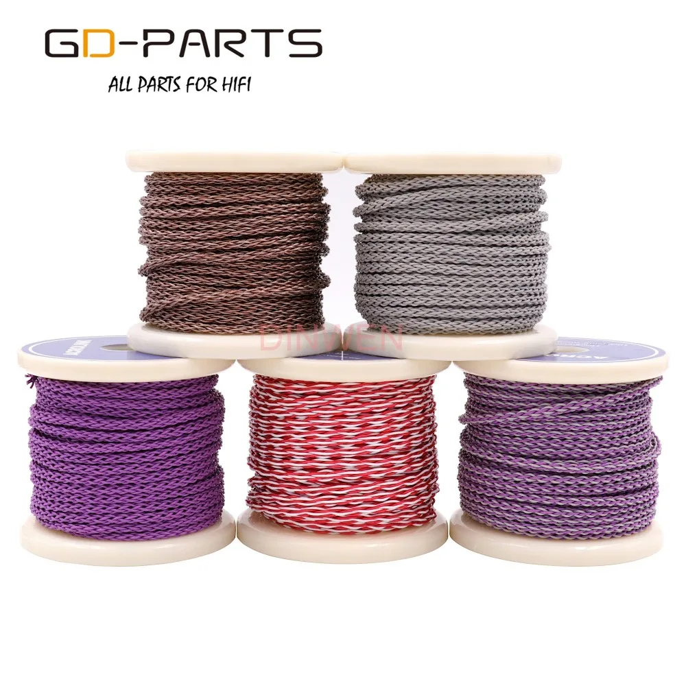8 Cores 6N OFC Headphone Upgrade Cable Line 19 Strands 0 1mm Silver Plated Copper Wire Hifi Audio Earphone MP3 AUX RCA Cable DIY
