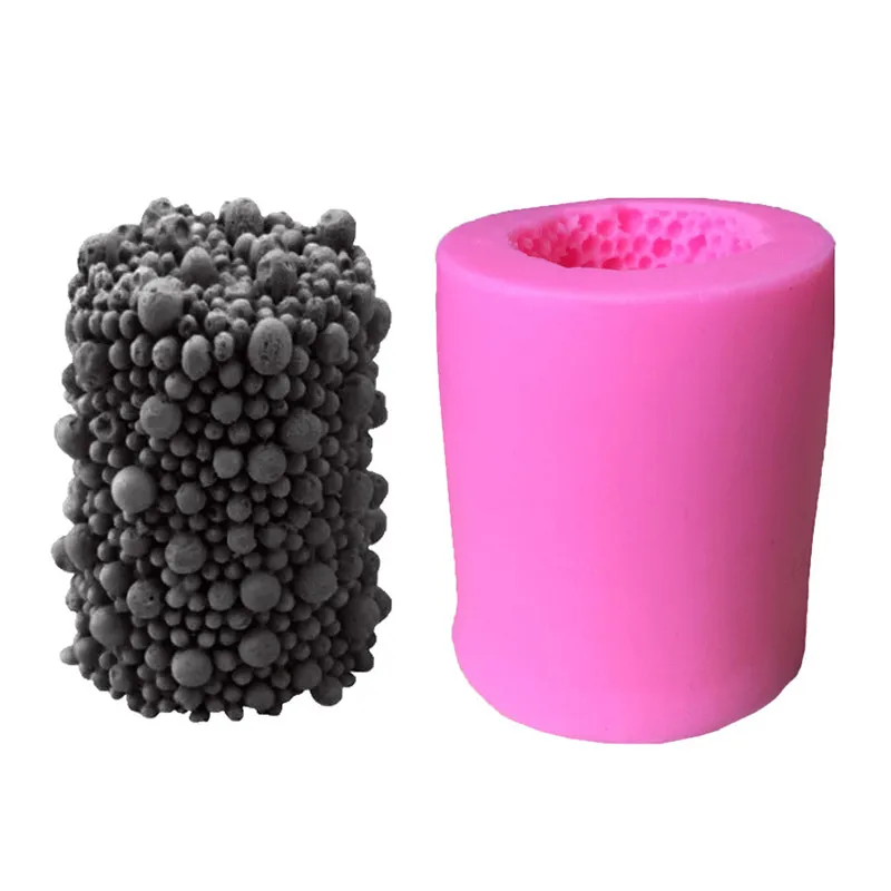 

New! Pearl Cylinder Shape Silicone Cake Mold, Baking Mould For Soap Chocolate Candy ,Sugar Craft Fondant Cake Decorating Tools