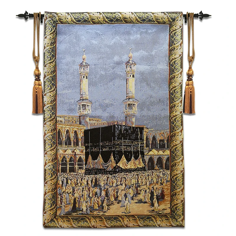 

Arabia worship tapestry pilgrimage murals in the Middle East Islamic wall hangings Pilgrimage to Mecca 65*102cm GT-MM135