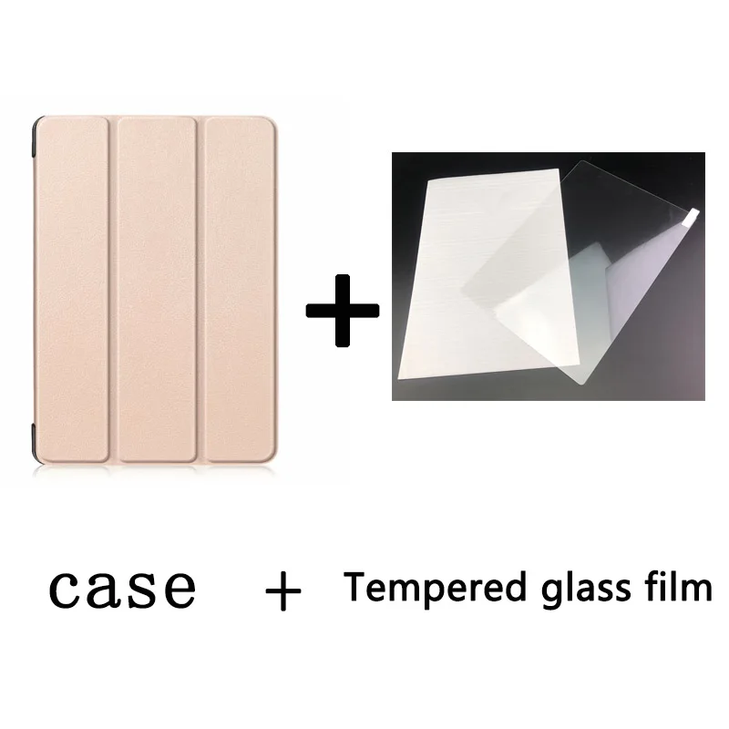 Магнитный смарт-чехол с откидной подставкой для samsung Galaxy Tab S5E T720 T725, пленка из закаленного стекла для SM-T720 SM-T725, 10,5 дюймов - Цвет: Golden  add TG Film