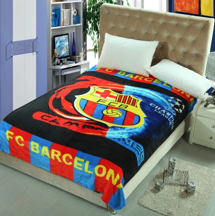Football Blanket Soccer Team Blankets Plush Fleece Blanket Throw on Bed