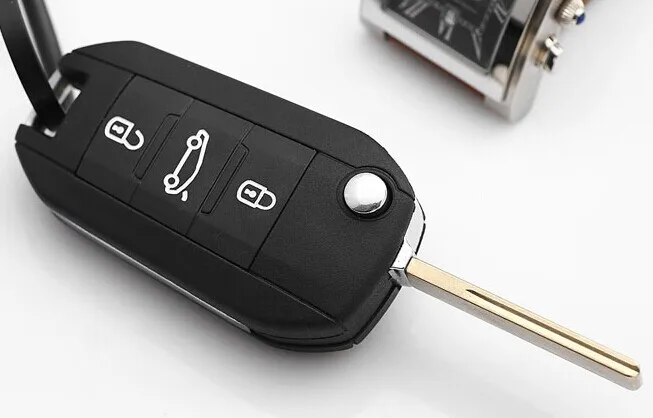 3 Button HU83 modifed key shell For Peugeot 307 407 408  (4)