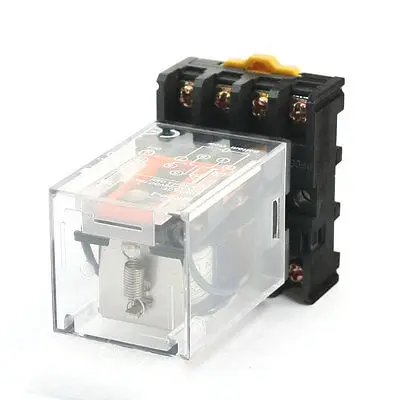 Industrial DC 24V Coil DPDT 8 Round Pin Power Relay w 35mm DIN Rail Socket Free Shipping Industrial DC 24V Coil DPDT 8 Round Pin Power Relay w 35mm DIN Rail Socket Free Shipping