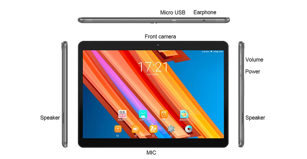 Teclast M20 10,1 дюймов 2560*1600 планшетный ПК MT6797 X23 Deca Core Android 8,0 4 Гб ОЗУ 64 Гб ПЗУ двойной 4G телефон планшеты двойной Wifi gps