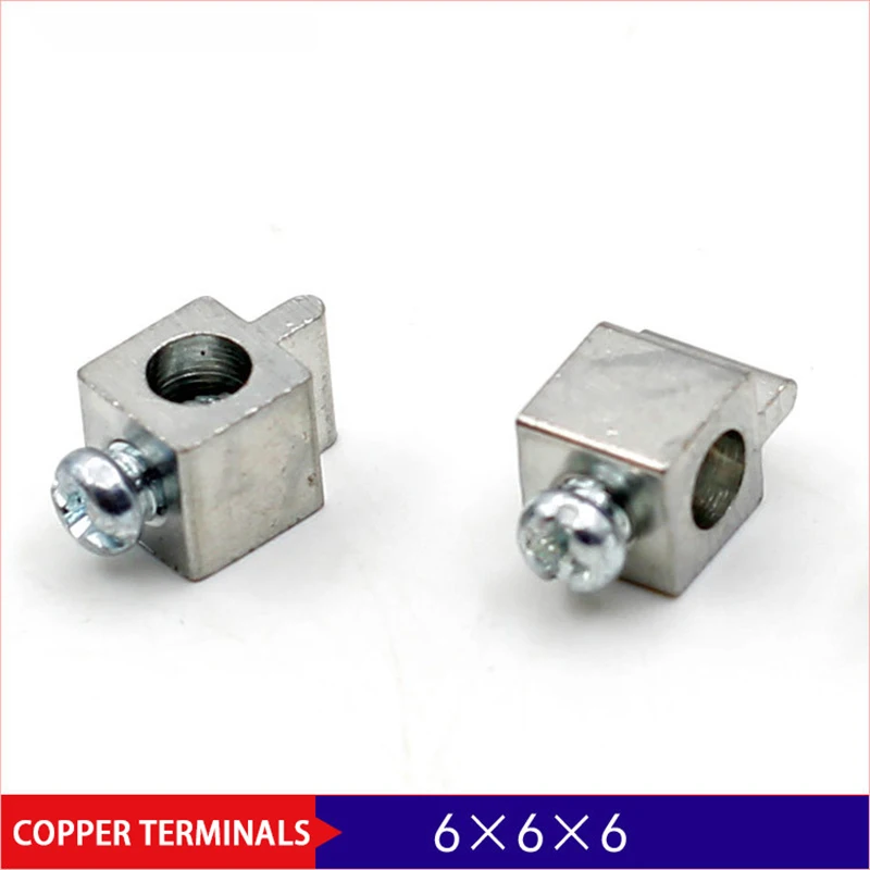 

50pcs 6*6*6 Wiring Copper Terminal PCB Circuit Board AC/DC Square Drive Source Terminal Block